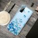 Силиконовый (TPU) чехол Deexe Pretty Glossy для Samsung Galaxy A41 (A415) - Blue Flower. Фото 2 из 5