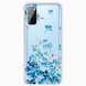 Силиконовый (TPU) чехол Deexe Pretty Glossy для Samsung Galaxy A41 (A415) - Blue Flower. Фото 1 из 5