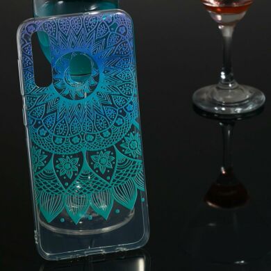 Силиконовый (TPU) чехол Deexe Pretty Glossy для Samsung Galaxy A50 (A505) - Mandala Flower