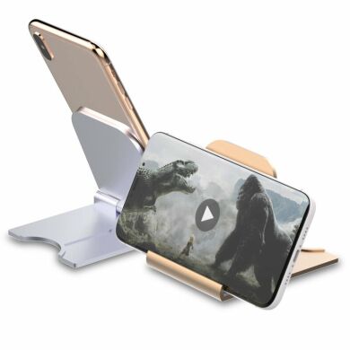 Универсальная подставка Deexe Stand Holder для смартфонов и планшетов - Silver