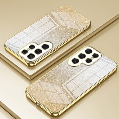 Защитный чехол Deexe Sparkles Cover для Samsung Galaxy S24 Ultra - Gold