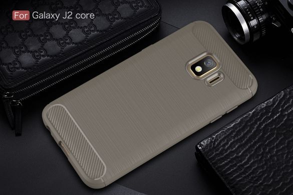 Защитный чехол UniCase Carbon для Samsung Galaxy J2 Core (J260) - Grey