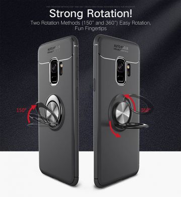 Защитный чехол UniCase Magnetic Ring для Samsung Galaxy S9 (G960) - Black / Grey