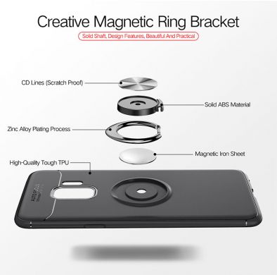 Захисний чохол UniCase Magnetic Ring для Samsung Galaxy S9 (G960), Black / Blue