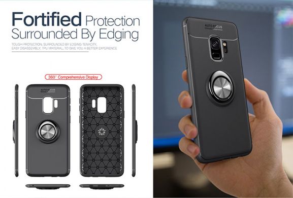 Захисний чохол UniCase Magnetic Ring для Samsung Galaxy S9 (G960), Black / Red