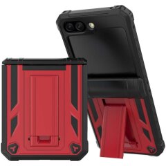 Защитный чехол Deexe Hybrid Kickstand для Samsung Galaxy Flip 5 - Red