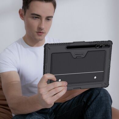 Защитный чехол NILLKIN Bumper Combo Keyboard Case для Samsung Galaxy Tab S7 FE / S7 Plus / S8 Plus (T730/736/800/806/970/975) - Black