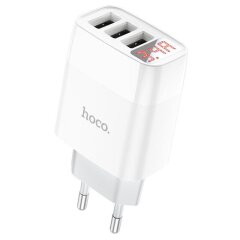 Сетевое зарядное устройство Hoco C93A (USB, 3,4A) - White