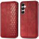 Чехол Deexe Rhombus Wallet для Samsung Galaxy A35 (A356) - Red. Фото 1 из 6