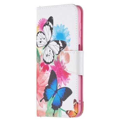 Чехол-книжка Deexe Color Wallet для Samsung Galaxy A22 (A225) / M22 (M225) - Two Butterflies
