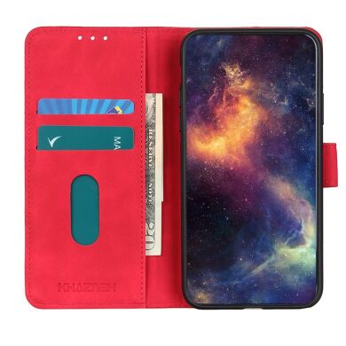 Чехол-книжка KHAZNEH Retro Wallet для Samsung Galaxy A22 (A225) / M22 (M225) - Red
