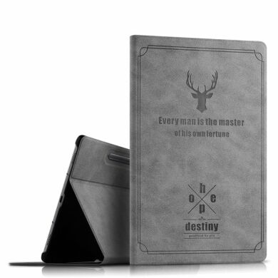 Чехол-книжка UniCase Deer Pattern для Samsung Galaxy Tab S6 (T860/865) - Grey