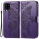 Чехол UniCase Butterfly Pattern для Samsung Galaxy A22 (A225) / M22 (M225) - Dark Purple. Фото 1 из 16