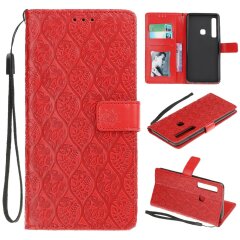Чехол UniCase Leaf Wallet для Samsung Galaxy A9 2018 (A920) - Red