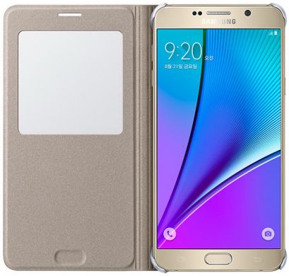 S View Cover! Чехол для Samsung Galaxy Note 5 (N920) EF-CN920P - Gold