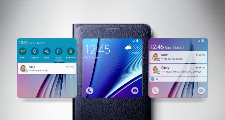 S View Cover! Чехол для Samsung Galaxy Note 5 (N920) EF-CN920P - Silver