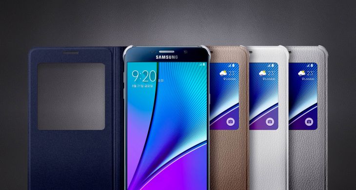S View Cover! Чехол для Samsung Galaxy Note 5 (N920) EF-CN920P - Gold