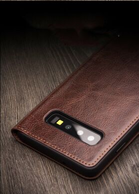 Кожаный чехол QIALINO Classic Case для Samsung Galaxy S10 (G973) - Brown