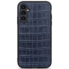 Кожаный чехол UniCase Croco Skin для Samsung Galaxy A14 (А145) - Blue