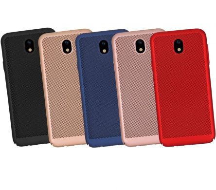 Пластиковый чехол Deexe Mesh Case для Samsung Galaxy J5 2017 (J530) - Red