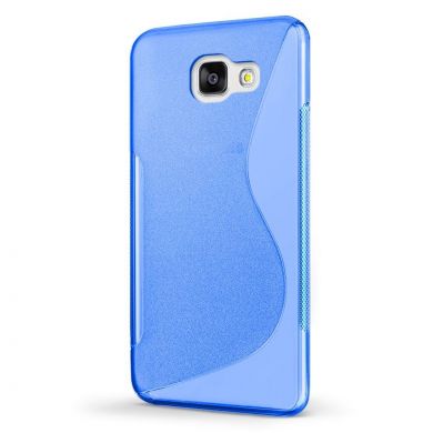 Силиконовый чехол Deexe S Line для Samsung Galaxy A3 2017 (A320) - Blue