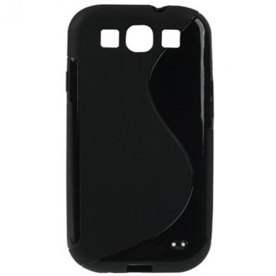 Силиконовая накладка Deexe S Line для Samsung Galaxy S3 (i9300) - Black