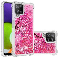 Силіконовий (TPU) чохол Deexe Fashion Glitter для Samsung Galaxy A22 (A225) / M22 (M225) - Cherry Blossom