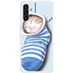 Силіконовий (TPU) чохол Deexe Life Style для Samsung Galaxy A04s (A047) / A13 5G (A136) - Socks and Cat