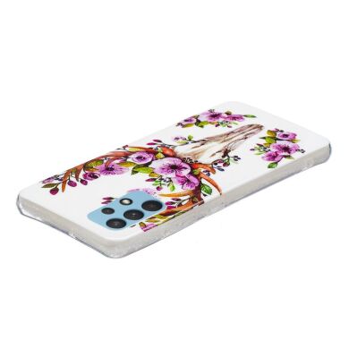 Силиконовый (TPU) чехол Deexe LumiCase для Samsung Galaxy A32 (А325) - Flower