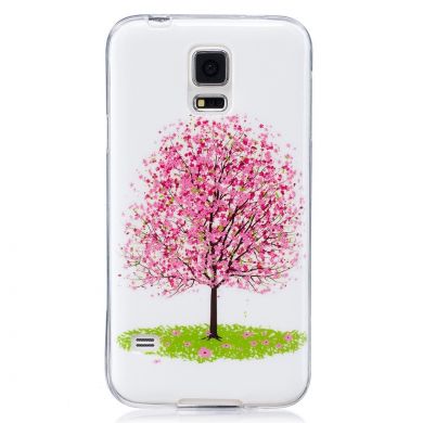 Силиконовый (TPU) чехол Deexe LumiCase для Samsung Galaxy S5 (G900) - Spring Tree