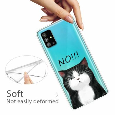 Силиконовый (TPU) чехол Deexe Pretty Glossy для Samsung Galaxy S20 Plus (G985) - Fat Cat