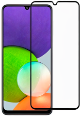 Защитное стекло Deexe 5D Full Glue для Samsung Galaxy A22 (A225) - Black