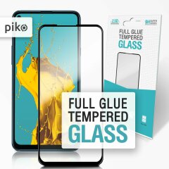 Захисне скло Piko Full Glue для Samsung Galaxy A21s (A217) + ГЕЛЬ - Black
