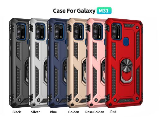 Защитный чехол Deexe Armor Case для Samsung Galaxy M31 (M315) - Red