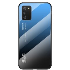 Защитный чехол Deexe Gradient Color для Samsung Galaxy A02s (A025) - Black / Blue