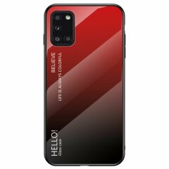 Защитный чехол Deexe Gradient Color для Samsung Galaxy A31 (A315) - Red / Black