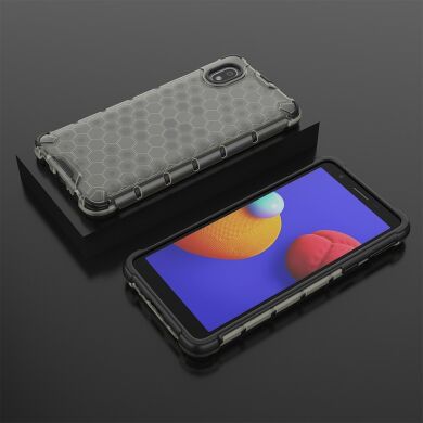 Защитный чехол Deexe Honeycomb Series для Samsung Galaxy A01 Core (A013) - Black