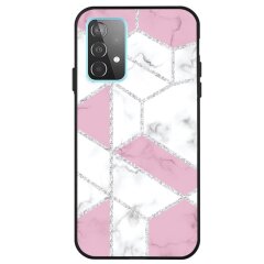 Защитный чехол Deexe Marble Series для Samsung Galaxy A52 (A525) / A52s (A528) - White / Pink