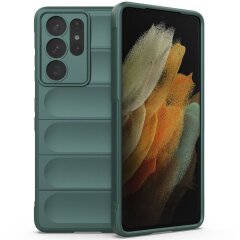 Защитный чехол Deexe Terra Case для Samsung Galaxy S21 Ultra (G998) - Green