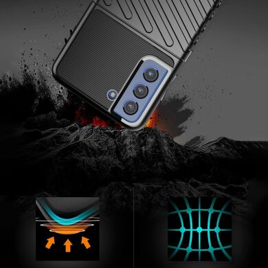 Защитный чехол Deexe Thunder Series для Samsung Galaxy S21 FE (G990) - Blue