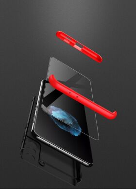 Защитный чехол GKK Double Dip Case для Samsung Galaxy S21 (G991) - Black / Red