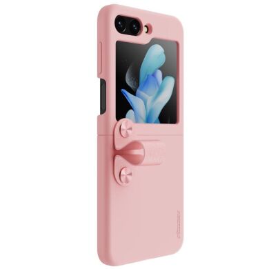 Защитный чехол NILLKIN Finger Strap Liquid Silicone Case для Samsung Galaxy Flip 5 - Pink