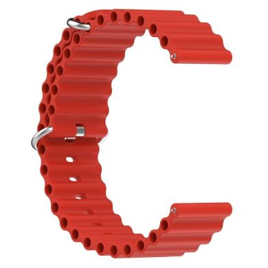 Ремешок Deexe Ocean Strap для часов с шириной крепления 20 мм - Red