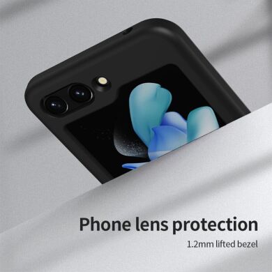 Защитный чехол NILLKIN Finger Strap Liquid Silicone Case для Samsung Galaxy Flip 5 - Green