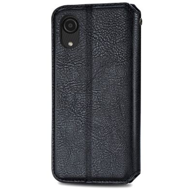 Чехол Deexe Rhombus Wallet для Samsung Galaxy A03 Core (A032) - Black