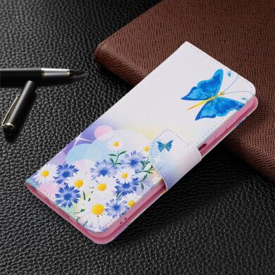 Чехол-книжка Deexe Color Wallet для Samsung Galaxy A13 5G (A136) / A04s (A047) - Butterfly and Flowers