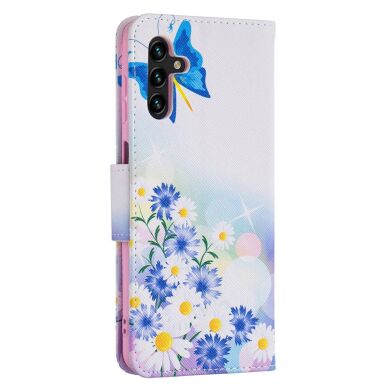 Чехол-книжка Deexe Color Wallet для Samsung Galaxy A13 5G (A136) / A04s (A047) - Butterfly and Flowers