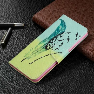 Чехол-книжка Deexe Color Wallet для Samsung Galaxy A21 (A215) - Feather
