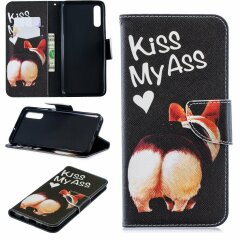 Чехол-книжка Deexe Color Wallet для Samsung Galaxy A70 (A705) - Kiss My Ass