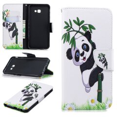 Чехол-книжка Deexe Color Wallet для Samsung Galaxy J4+ (J415) - Panda on Bamboo